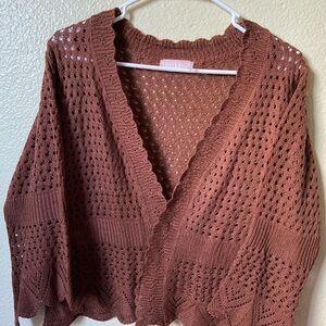 Brown Knit Women's Sweater